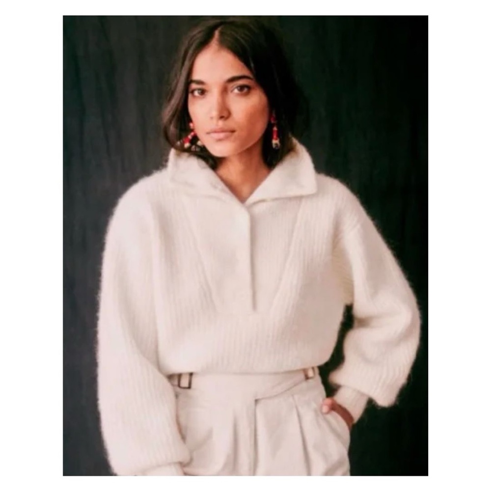 Sezane Micky Sweater in Ecru | Size XS